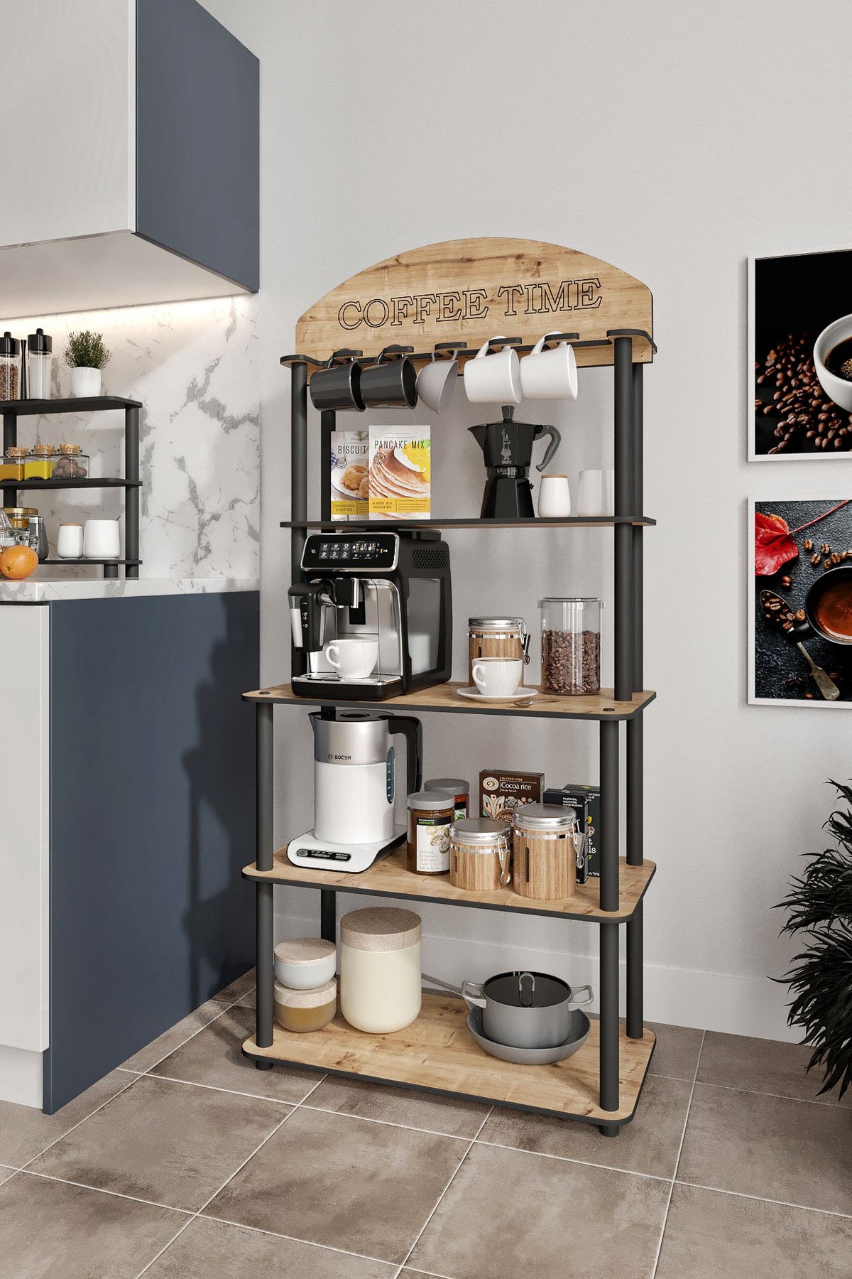 Ντουλάπι Καφέ Kamenitsa Δρυς 69x39x160 εκ. MDF