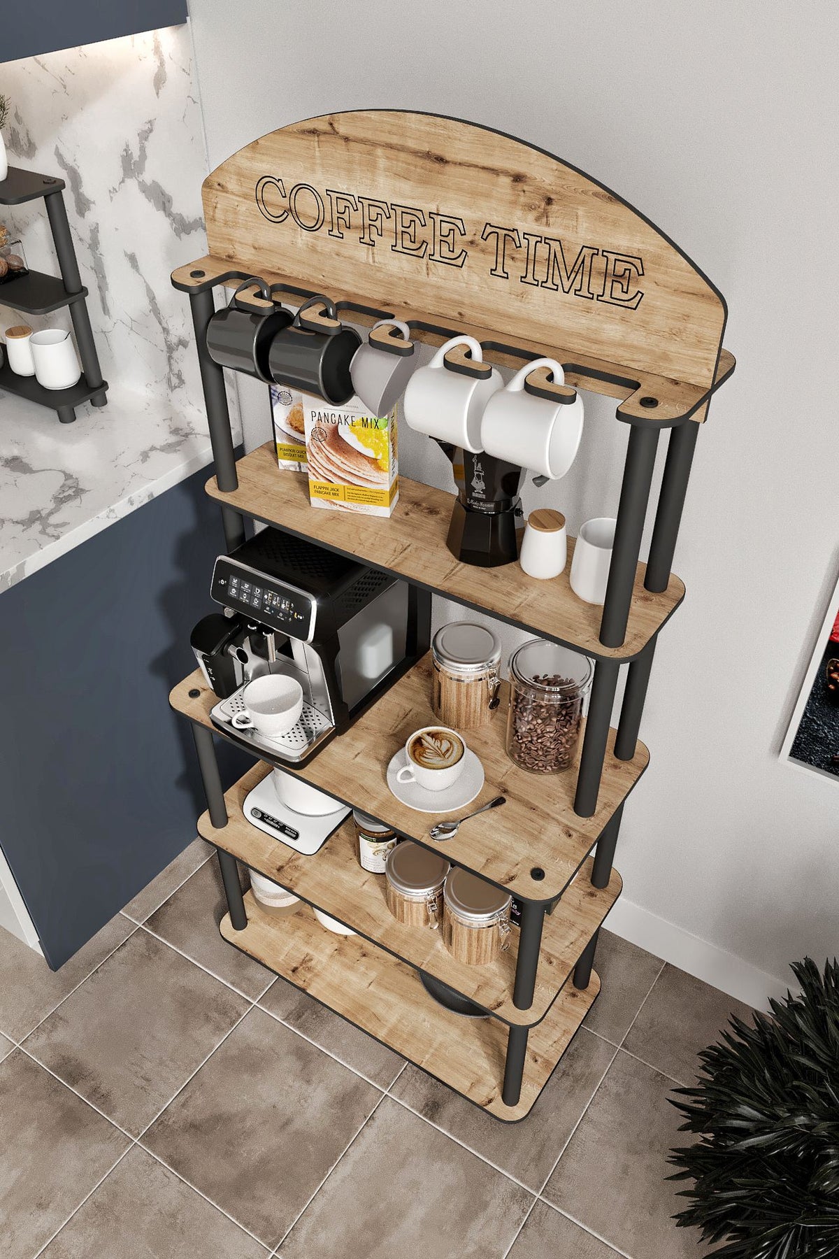 Ντουλάπι Καφέ Kamenitsa Δρυς 69x39x160 εκ. MDF