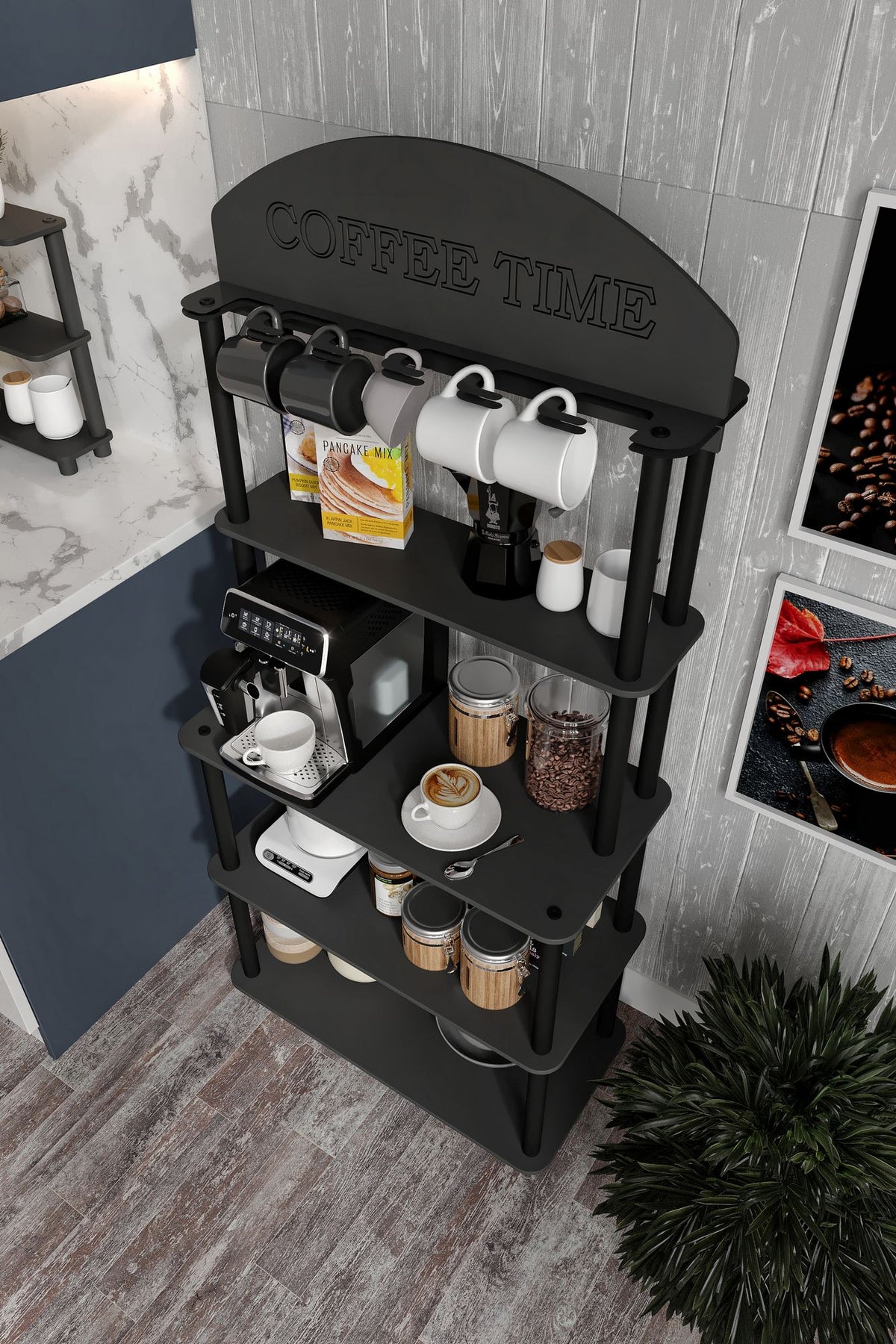 Ντουλάπι Καφέ Kamenitsa Μαύρο 69x39x160 εκ. MDF