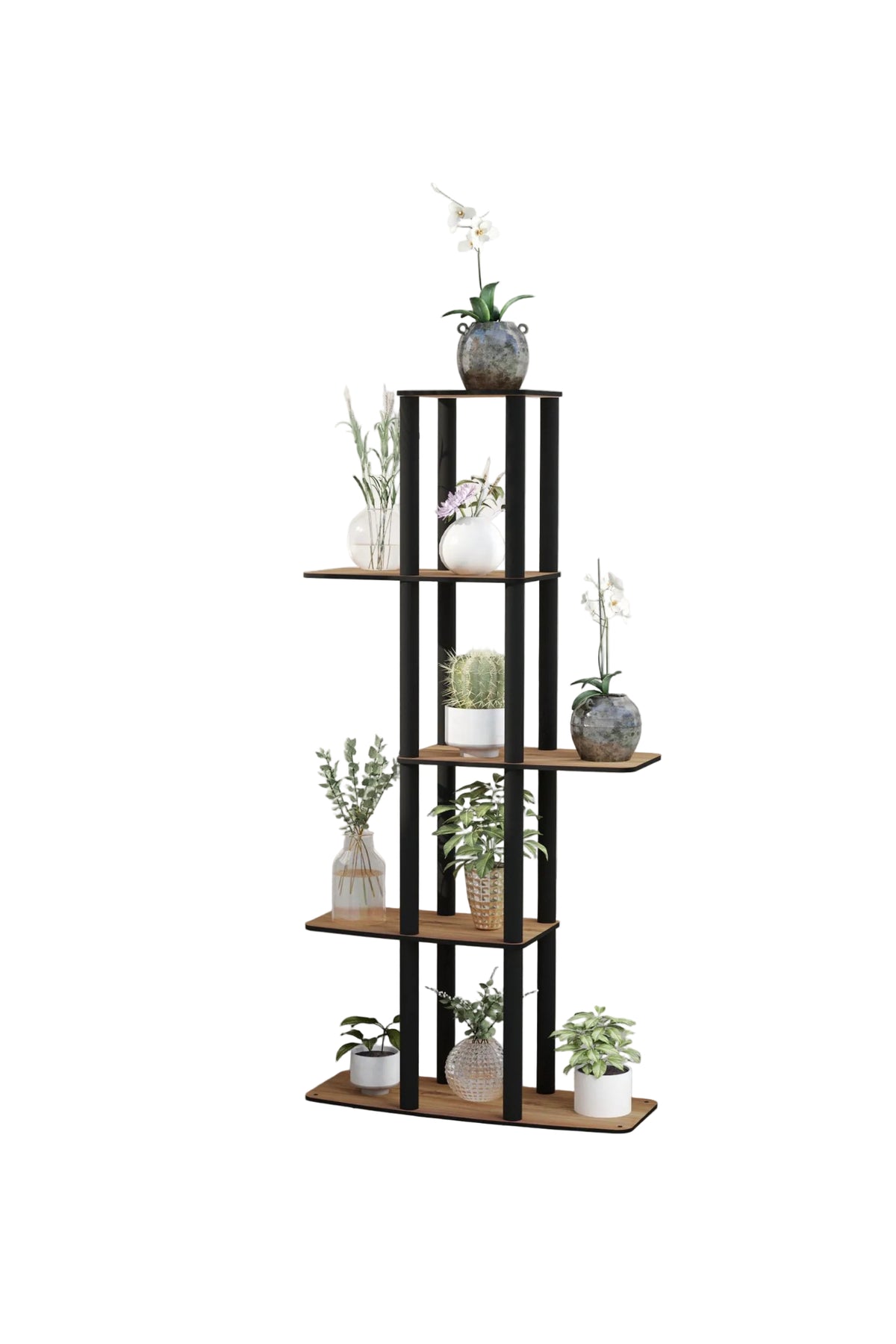 Ξύλινη Βάση Φυτών Pollonas Καρυδί 20x140x60 εκ. MDF