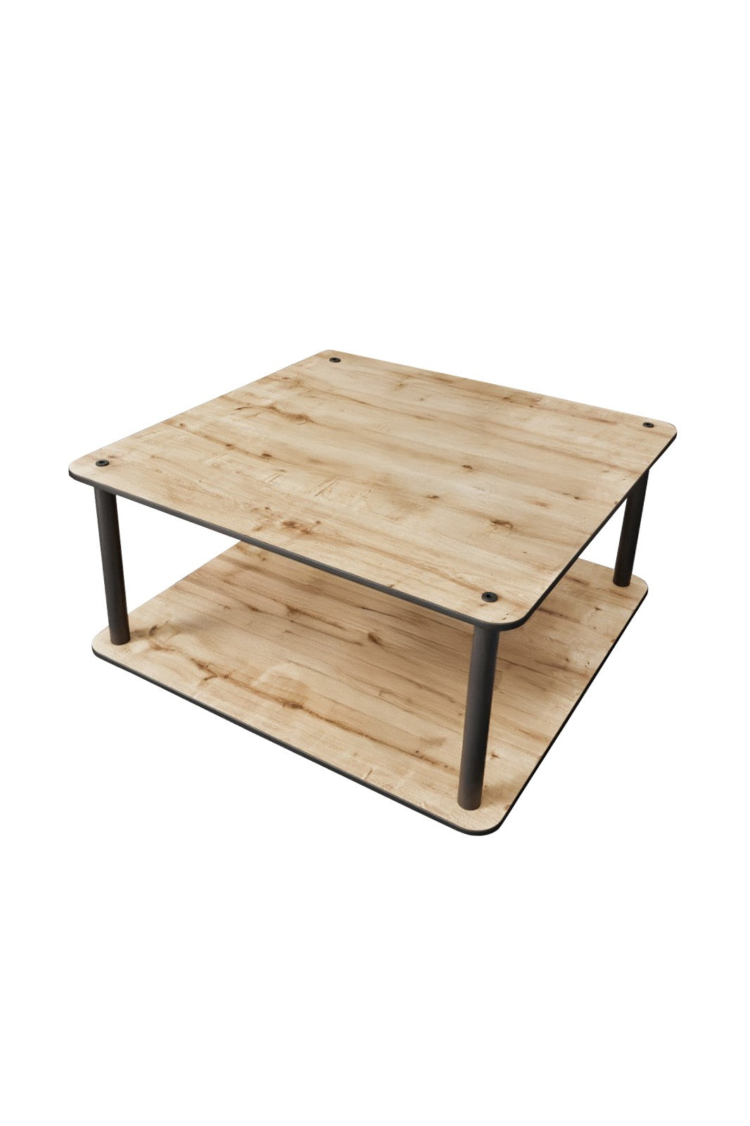 Τραπεζάκι Σαλονιού Aphytis Δρυς 70x70x38 εκ. MDF