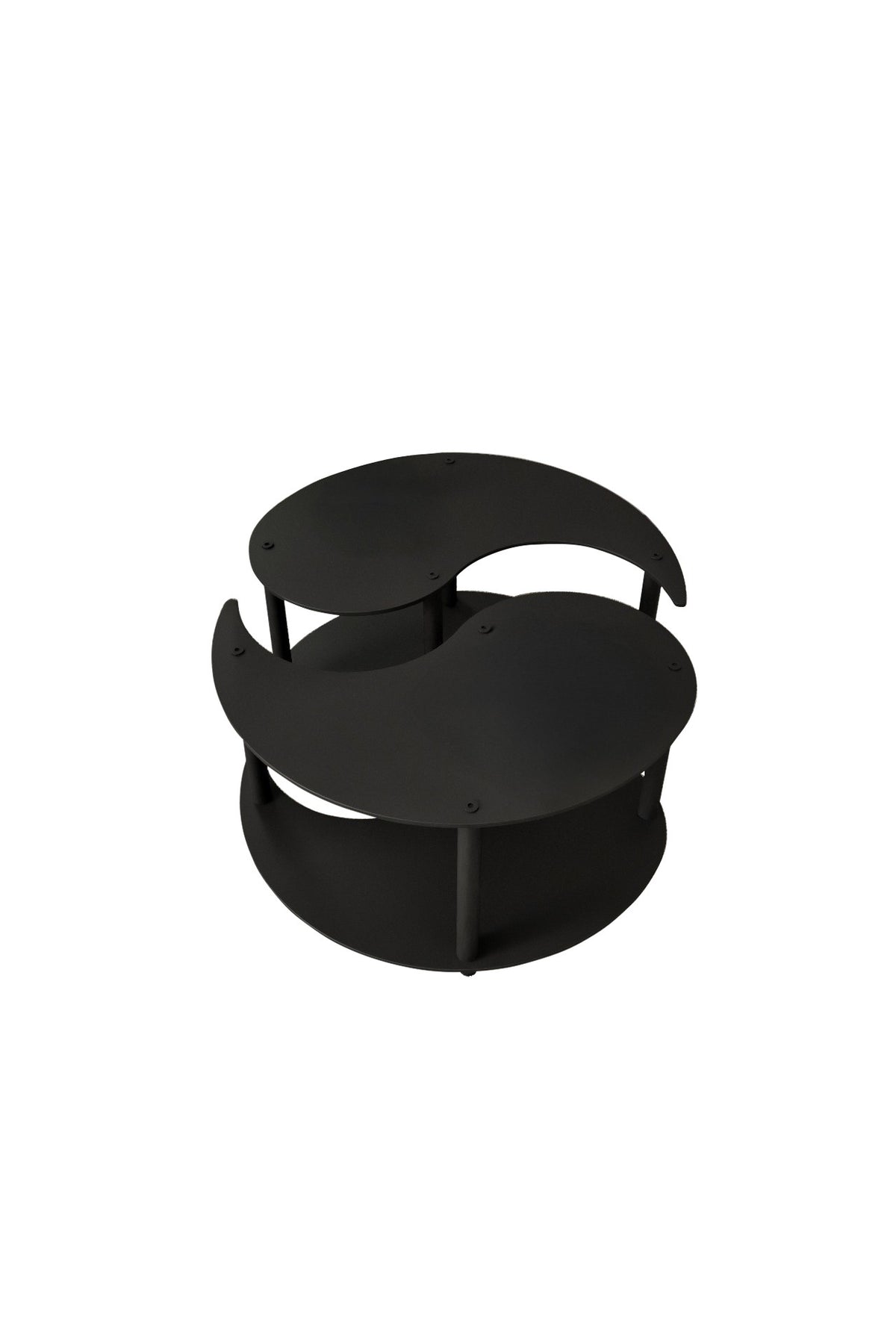 Τραπεζάκια Σαλονιού Σετ Anaktorion Μαύρο 70x38 εκ. MDF - Pakobazaar