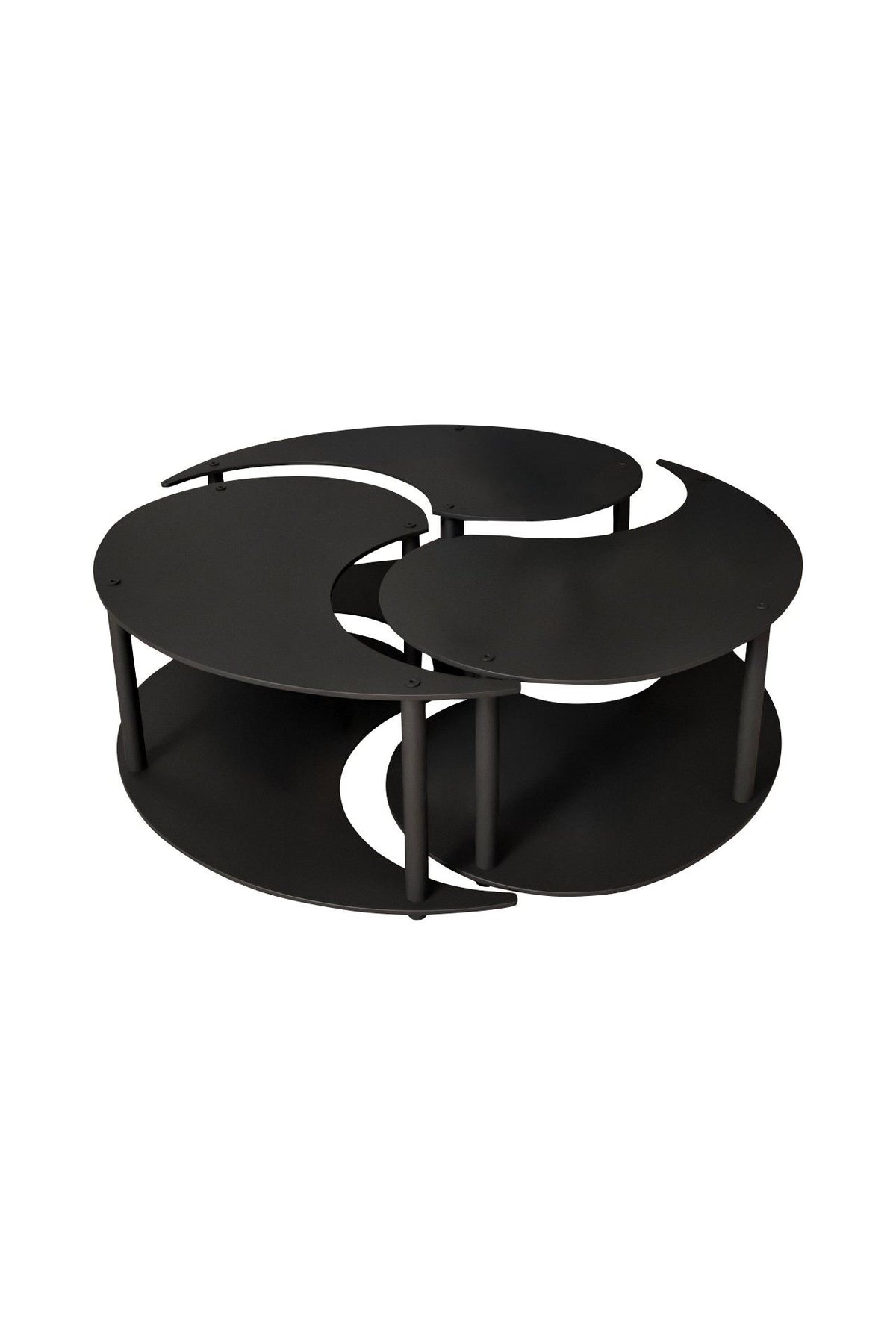 Τραπεζάκια Σαλονιού Σετ Argyrades Μαύρο 70x38 εκ. MDF