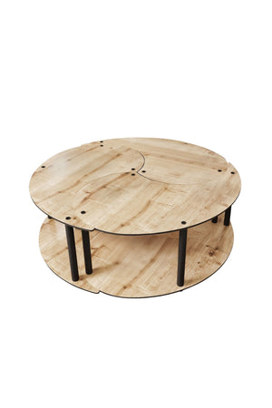 Τραπεζάκια Σαλονιού Σετ Argyrades Δρυς 70x70x38 εκ. MDF