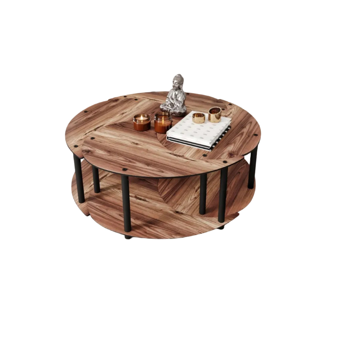 Τραπεζάκια Σαλονιού Σετ Anilion Καρυδί 70x70x38 εκ. MDF