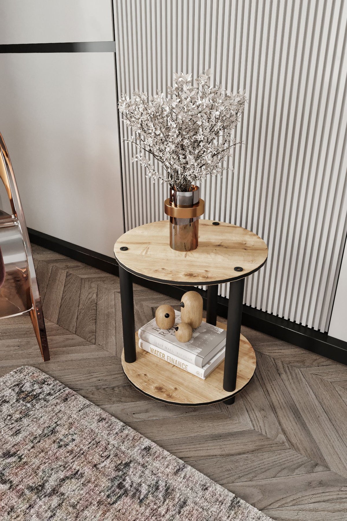 Τραπεζάκι Σαλονιού Argilos Δρυς 34x34x38 εκ. MDF