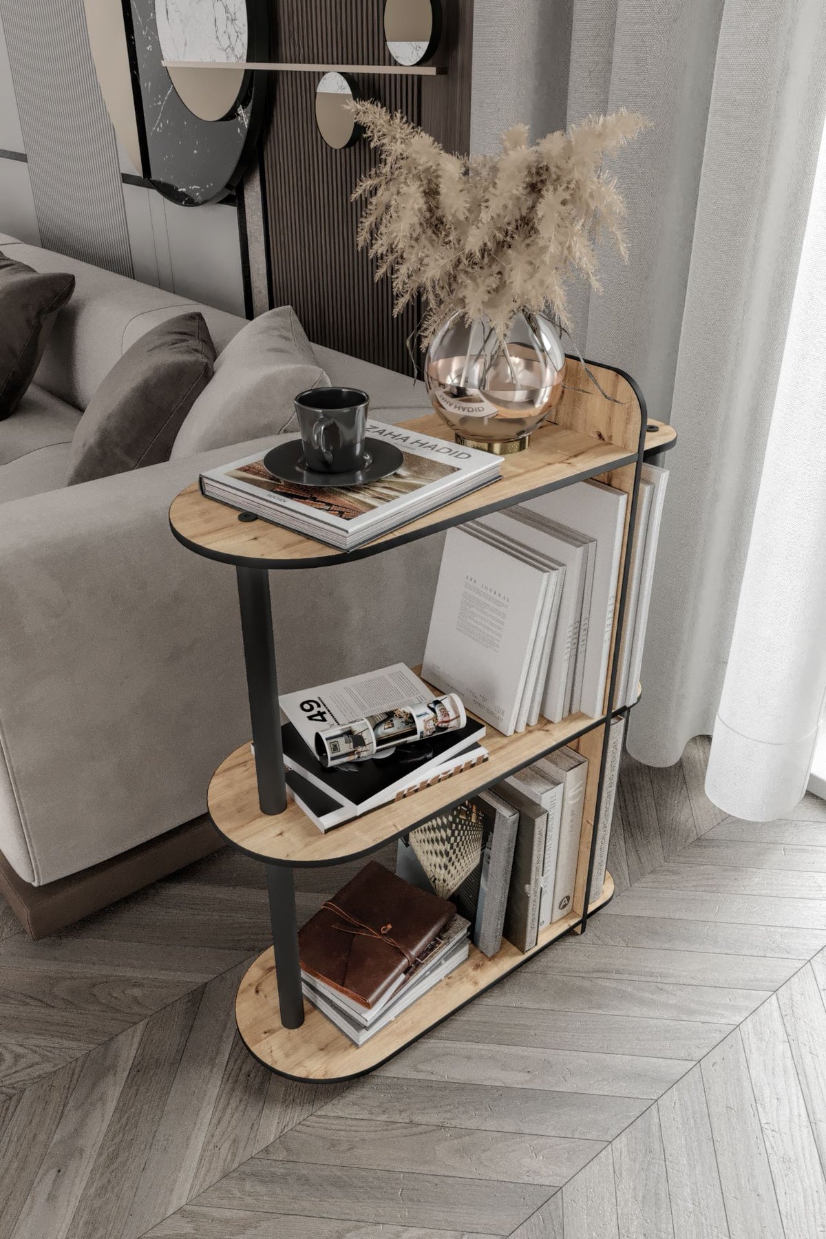 Βοηθητικό Τραπεζάκι Amadryada Δρυς 24x8x82 εκ. MDF