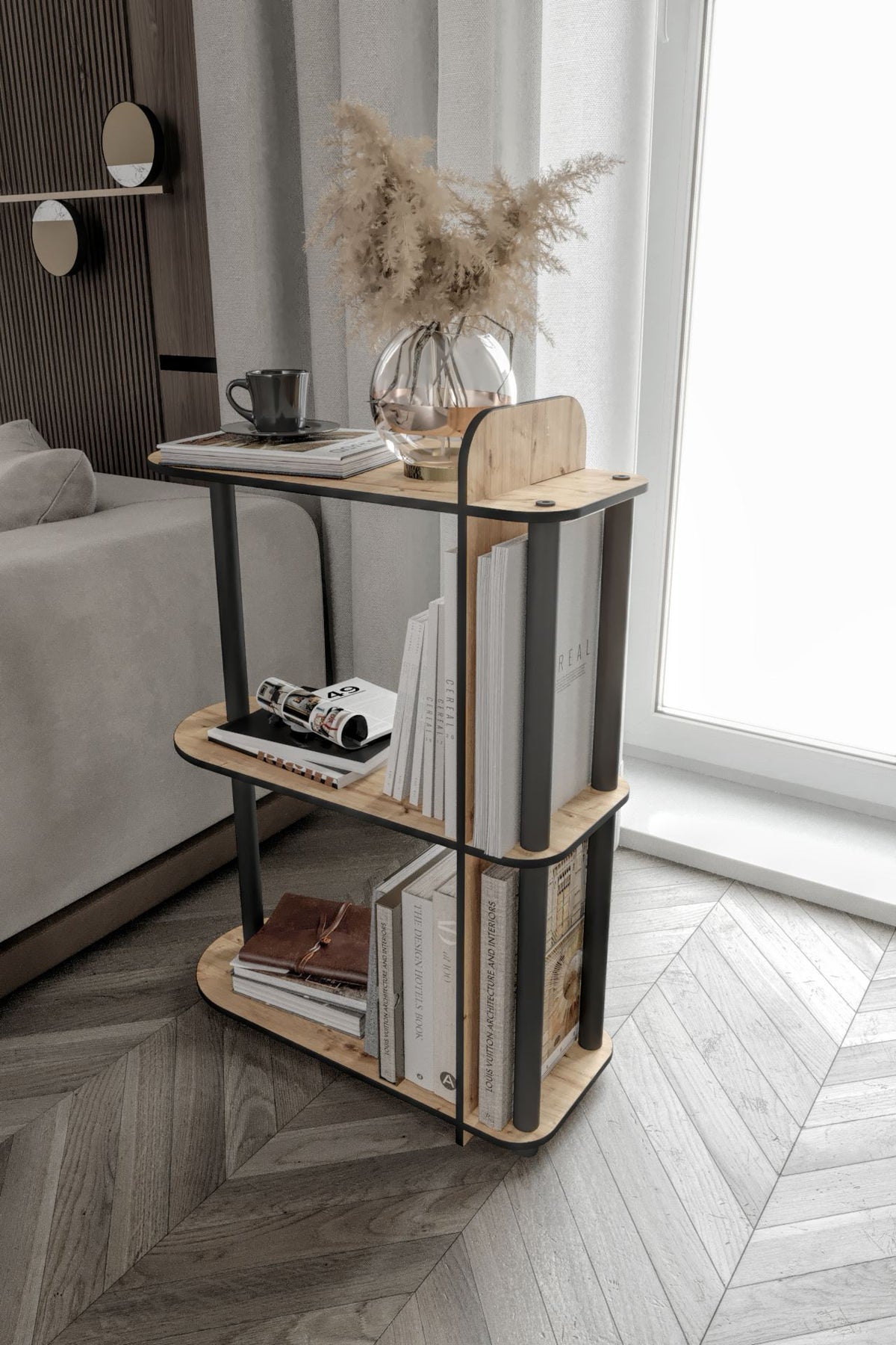 Βοηθητικό Τραπεζάκι Amadryada Δρυς 24x8x82 εκ. MDF