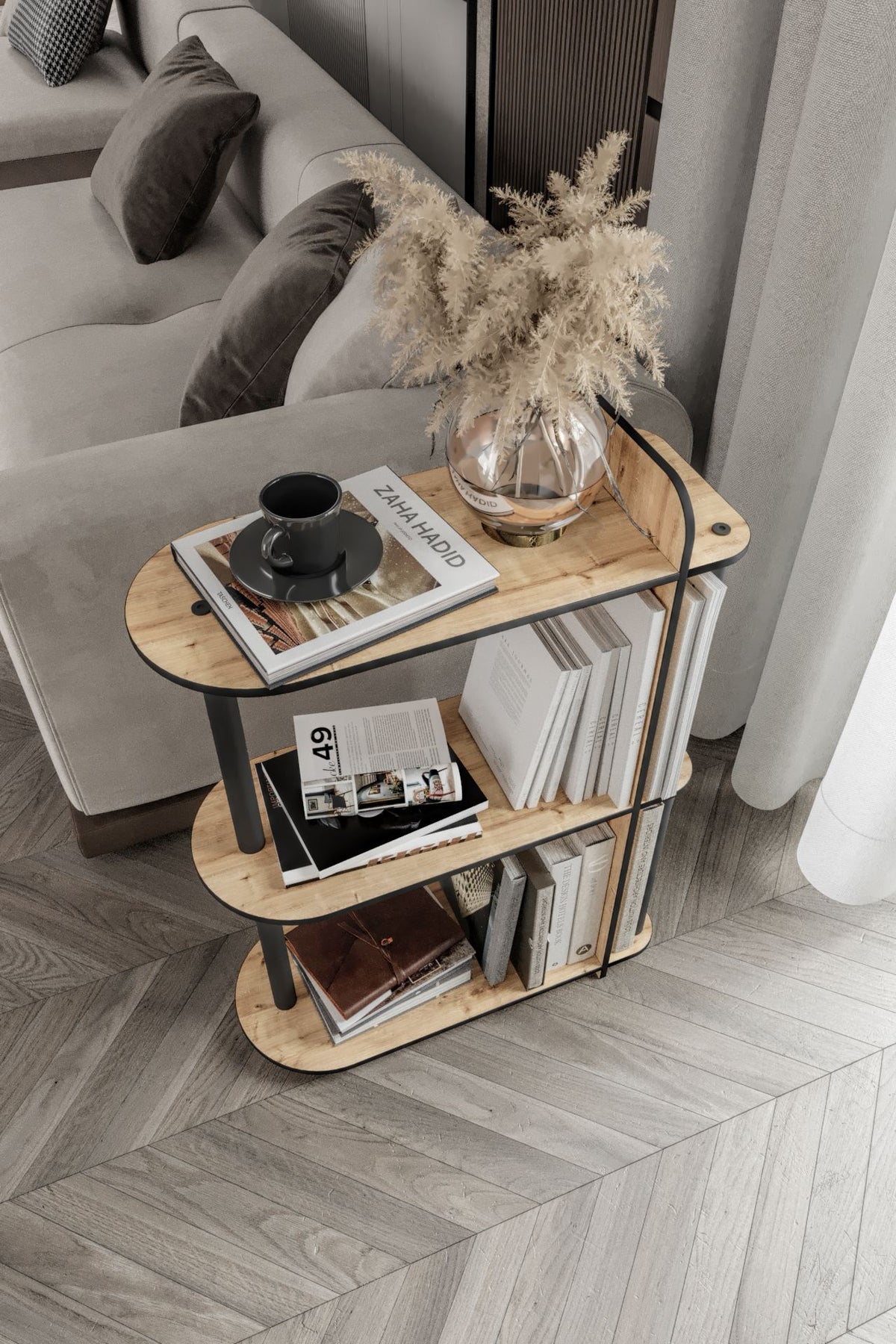 Βοηθητικό Τραπεζάκι Amadryada Δρυς 24x8x82 εκ. MDF