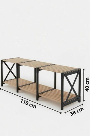 Έπιπλο Τηλεόρασης Akanthos Μαύρο 110x38x40 εκ. - Pakobazaar