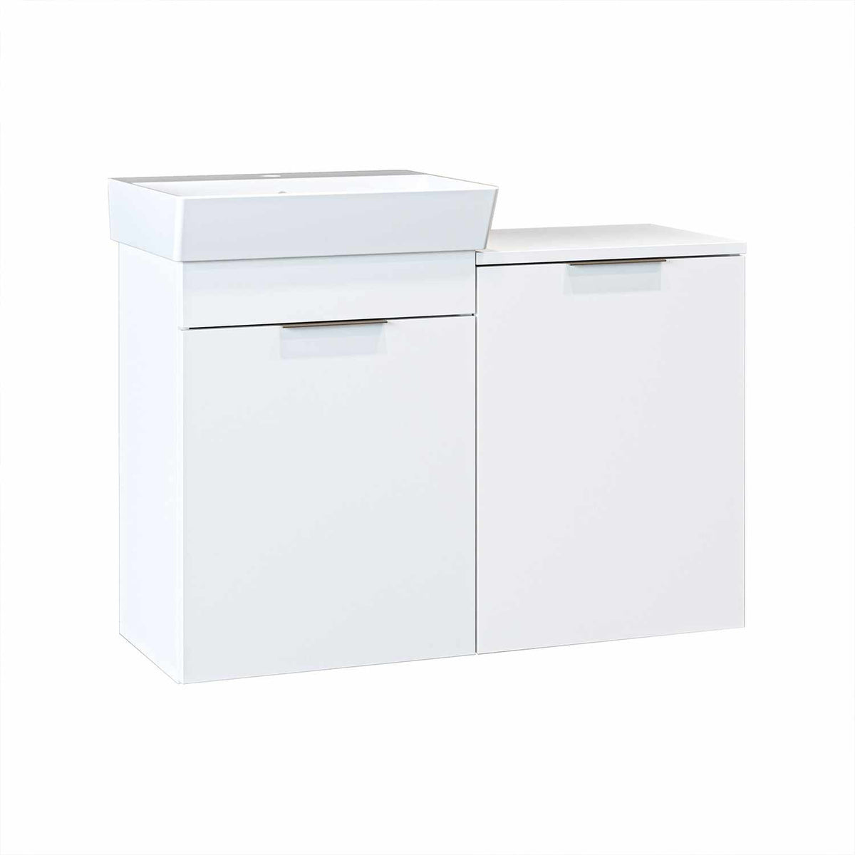 Έπιπλο Μπάνιου Με Νιπτήρα Vartholomio Λευκό 92.2x38.6x69.5 εκ. Μελαμίνης - Pakobazaar