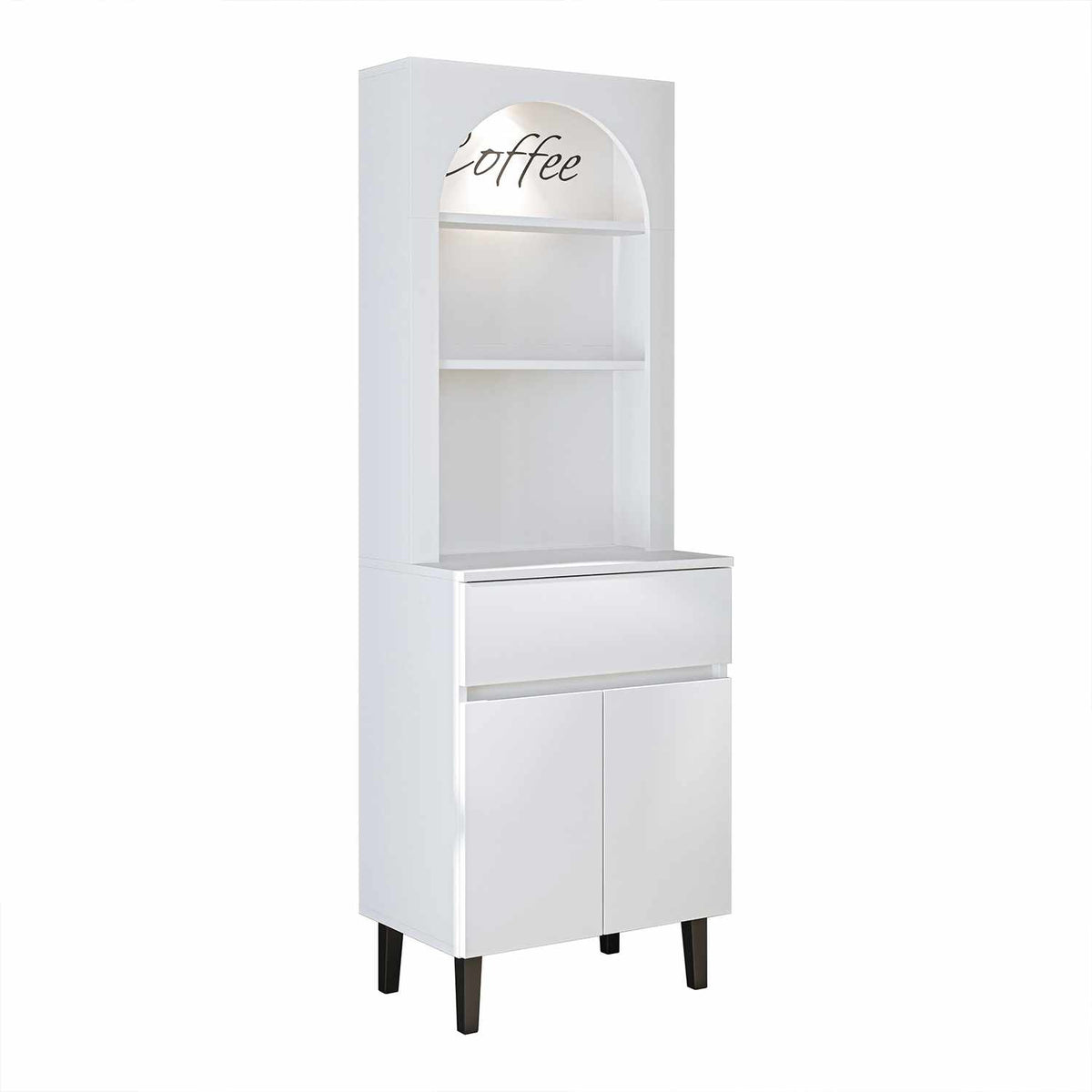 Ντουλάπι Καφέ Aithra Λευκό 60x41.8x179 εκ. Μελαμίνης