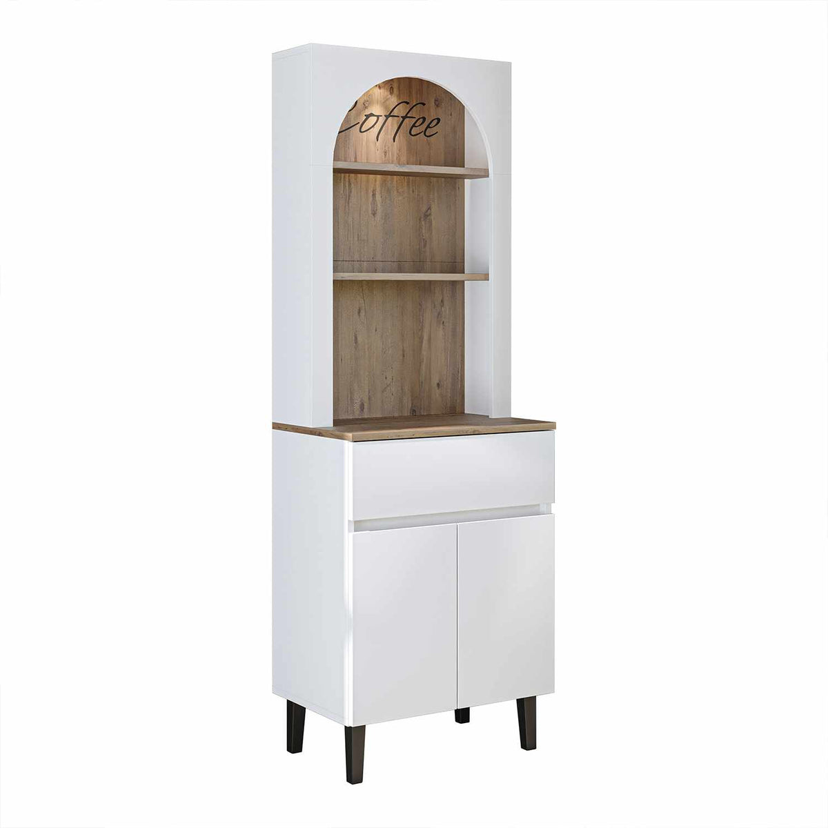 Ντουλάπι Καφέ Aithra Λευκό - Ατλαντικό Πεύκο 60x41.8x179 εκ. Μελαμίνης