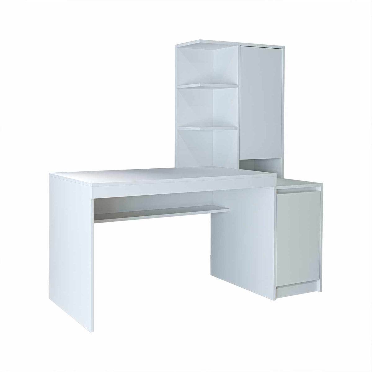 Γραφείο Xirokambos Δεξί Λευκό 160x60x157.8 εκ. Μελαμίνης - Pakobazaar