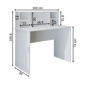 Γραφείο Kalypsoi Λευκό 100x55x105.8 εκ. Μελαμίνης