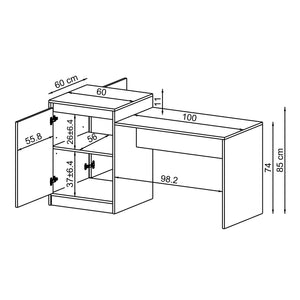 Τραπέζι Κουζίνας Polyxo Ατλαντικό Πεύκο 160x60x85 εκ. Μελαμίνης