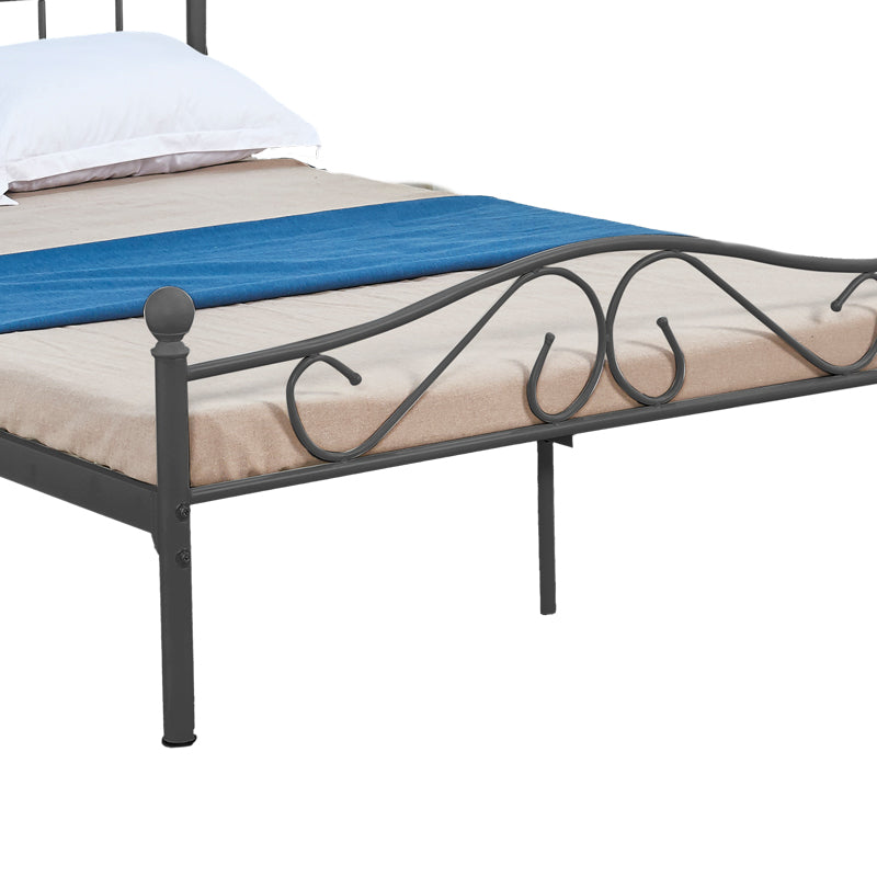 Κρεβάτι Yorick  μαύρο μεταλλικό 140x190εκ - Pakobazaar