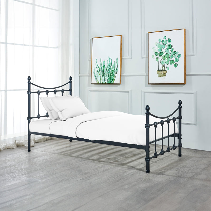 Κρεβάτι Beowulf  μαύρο μεταλλικό 90x190εκ