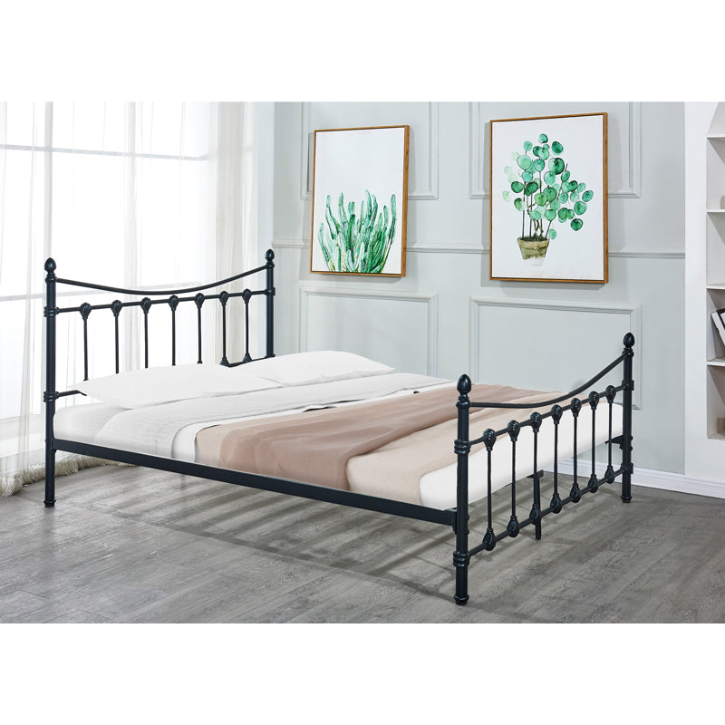 Κρεβάτι Beowulf  μαύρο μεταλλικό 140x190εκ