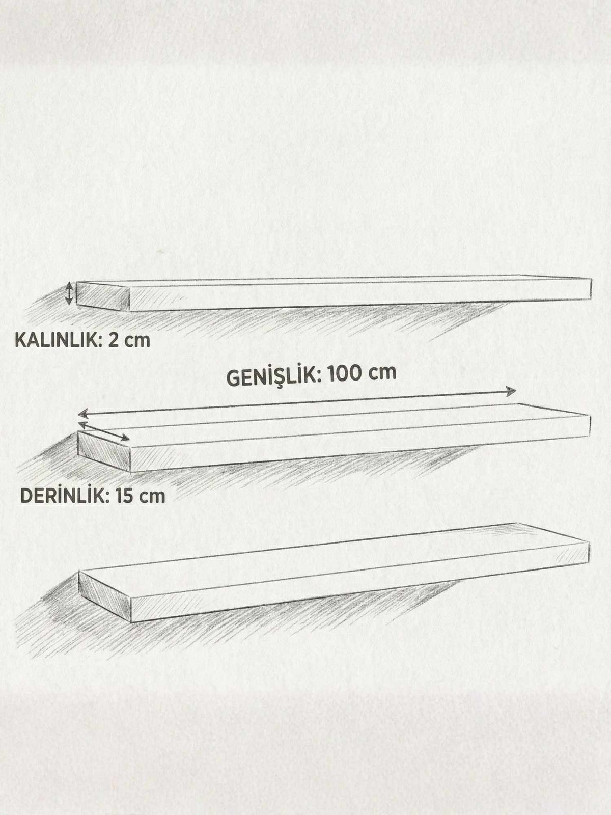 Ράφι Τοίχου Orsia Μαύρο 100x15 εκ. MDF