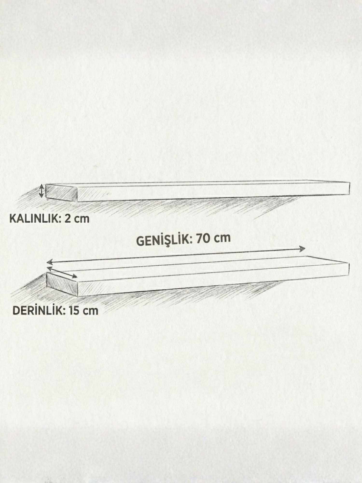 Ράφι Τοίχου Maira Λευκό 70x15 εκ. MDF