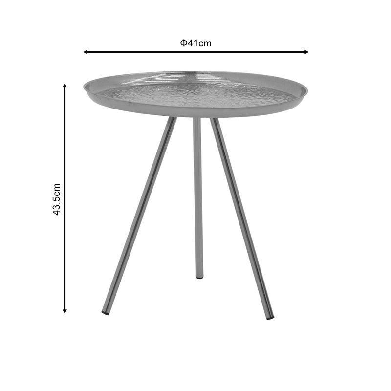 Βοηθητικό τραπέζι Jacksie Inart χρυσό μέταλλο Φ51x54εκ - Pakobazaar