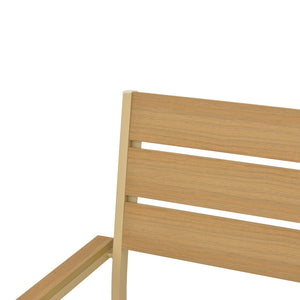 Πολυθρόνα Breze  στοιβαζόμενη plywood σε φυσική-αλουμίνιο σε cappuccino απόχρωση 57.5x60x88εκ - Pakobazaar