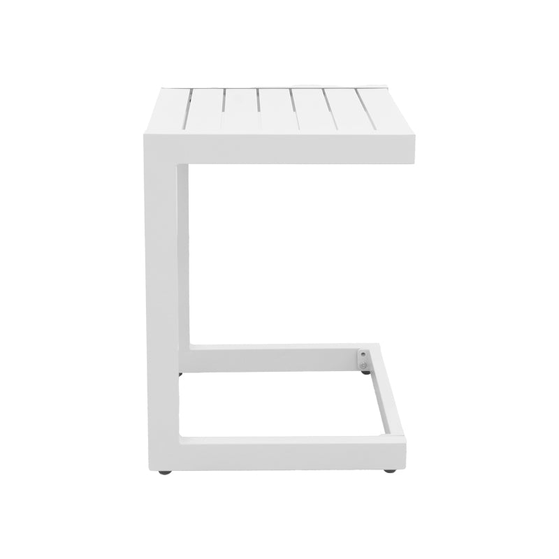 Τραπεζι Aether  αλουμίνιο σε λευκή απόχρωση 37.5x36.5x53εκ - Pakobazaar