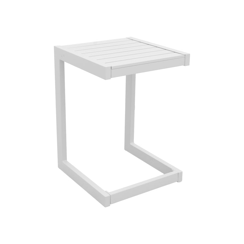 Τραπεζι Aether  αλουμίνιο σε λευκή απόχρωση 37.5x36.5x53εκ - Pakobazaar