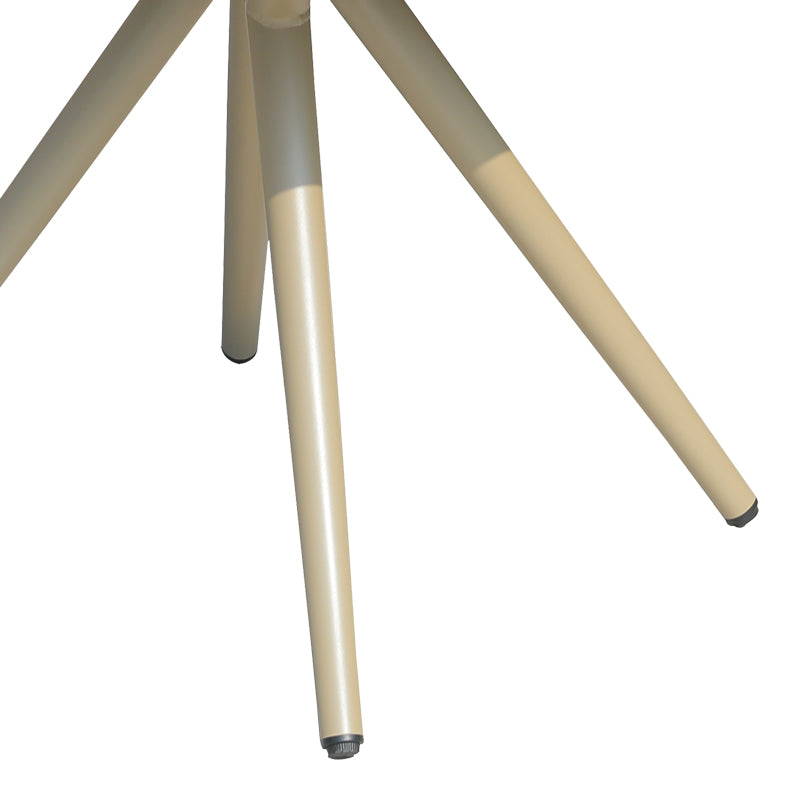 Τραπέζι Hilly  plywood και αλουμίνιο σε σαμπανιζέ απόχρωση Φ100x75εκ - Image 3