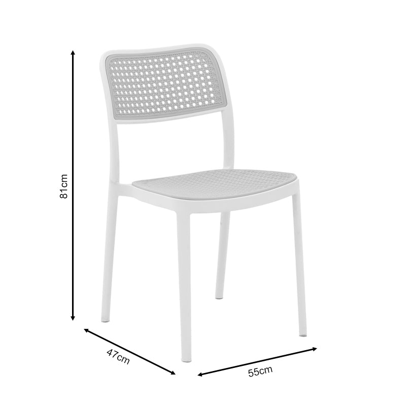 Καρέκλα Westley  pp φυσικό-λευκό 55x47x81εκ - Pakobazaar