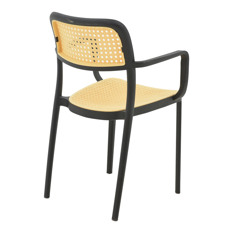 Πολυθρόνα Westley  pp φυσικό-μαύρο 58x47x81εκ - Pakobazaar