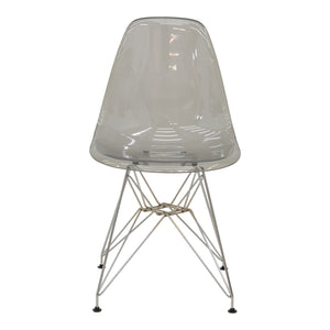 Καρέκλα Adelle  PP διάφανο γκρι-inox πόδι 46x55x81εκ - Image 4