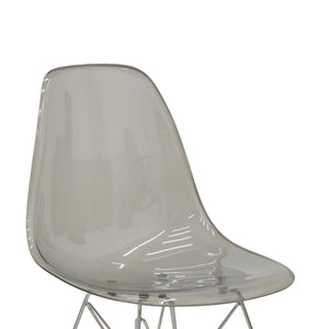 Καρέκλα Adelle  PP διάφανο γκρι-inox πόδι 46x55x81εκ - Image 5