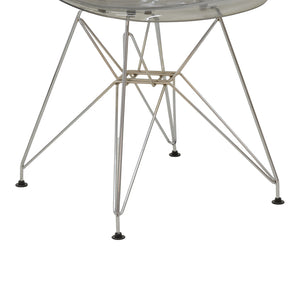 Καρέκλα Adelle  PP διάφανο γκρι-inox πόδι 46x55x81εκ - Image 6