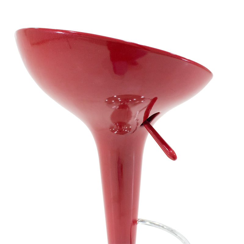 Σκαμπό μπαρ Felice  πτυσσόμενο κόκκινο-βάση χρωμίου 40x43x84εκ - Pakobazaar