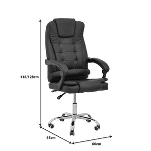 Καρέκλα γραφείου διευθυντή Toronsi  μαύρο pu 60x68x128εκ - Pakobazaar