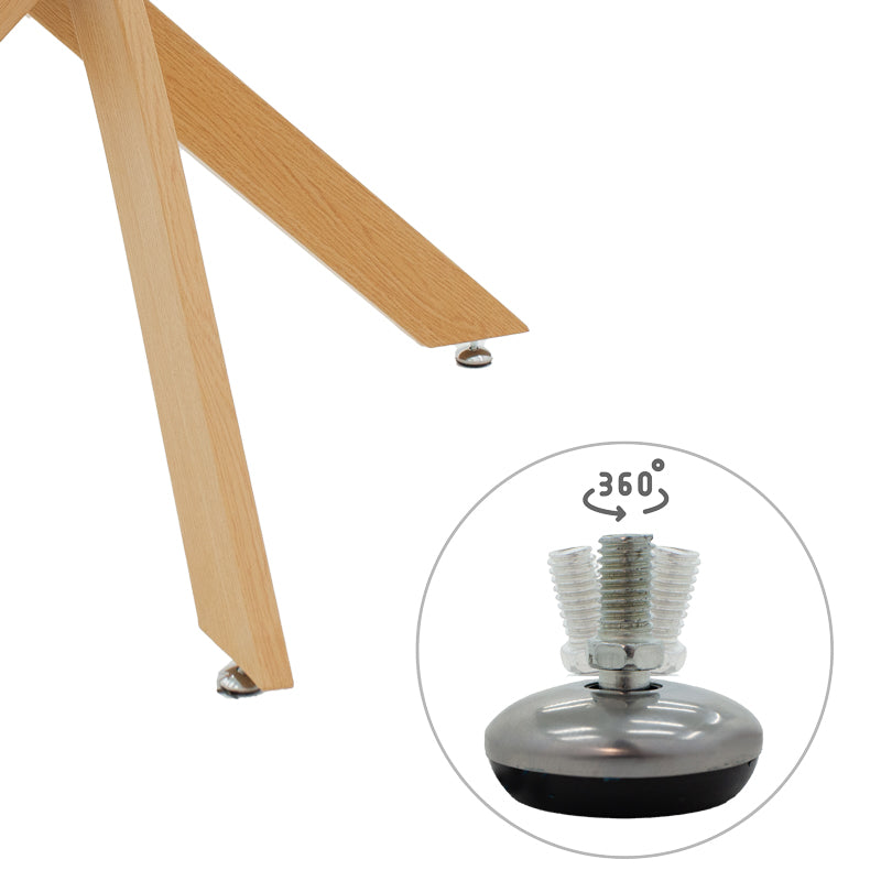 Τραπέζι Antoro  γυαλί και μεταλλικά πόδια σε φυσική απόχρωση Φ100x75εκ - Pakobazaar