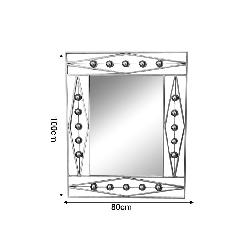 Καθρέπτης Roteron Inart χρυσό μέταλλο 80x2x100εκ - Pakobazaar