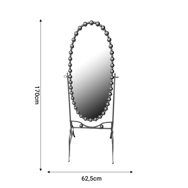 Καθρέπτης Present Inart μαύρο μέταλλο 63.5x50x171εκ - Image 2