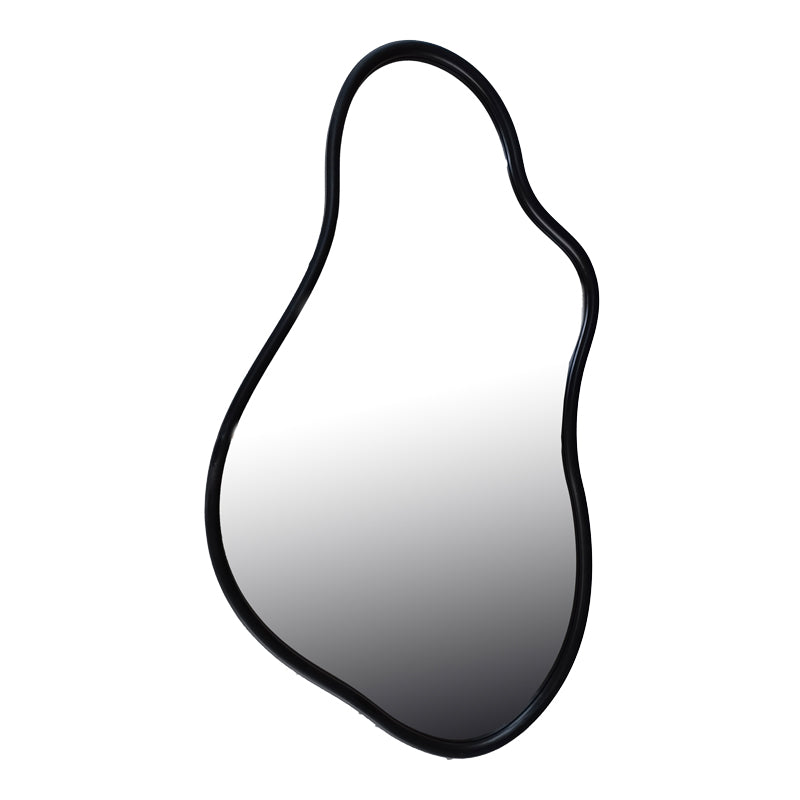 Καθρέπτης Decorde Inart ξύλο σε μαύρη απόχρωση 90x3.5x150εκ - Image 1