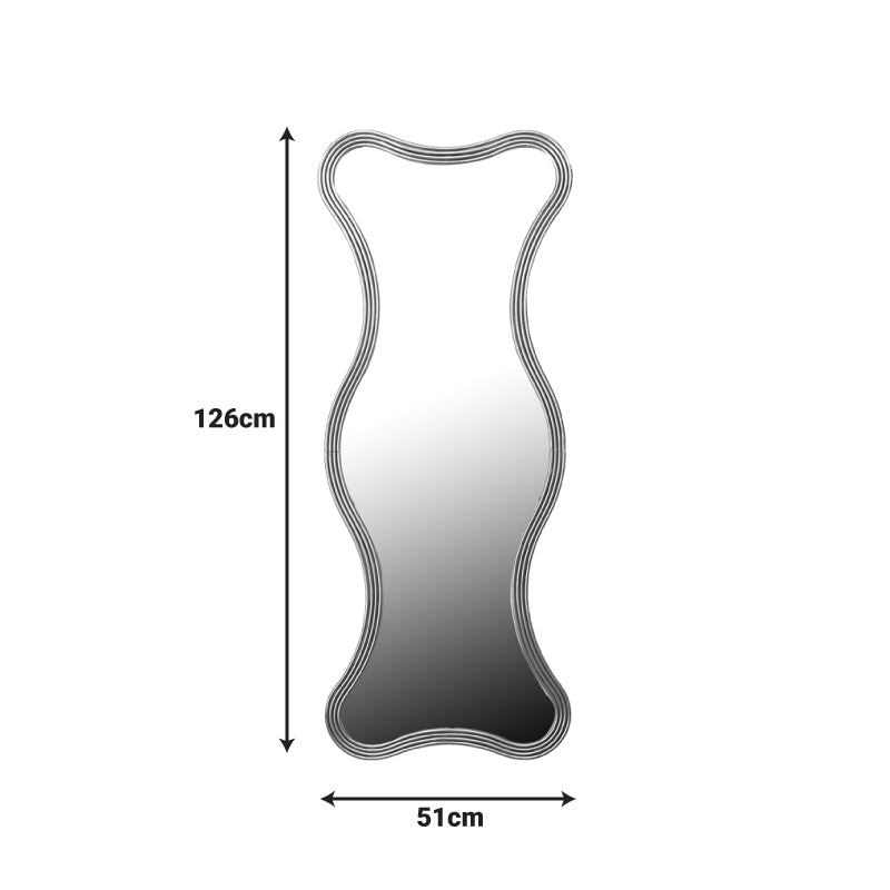 Καθρέπτης Boulen Inart μέταλλο σε χρυσή απόχρωση 51x2x126εκ - Pakobazaar