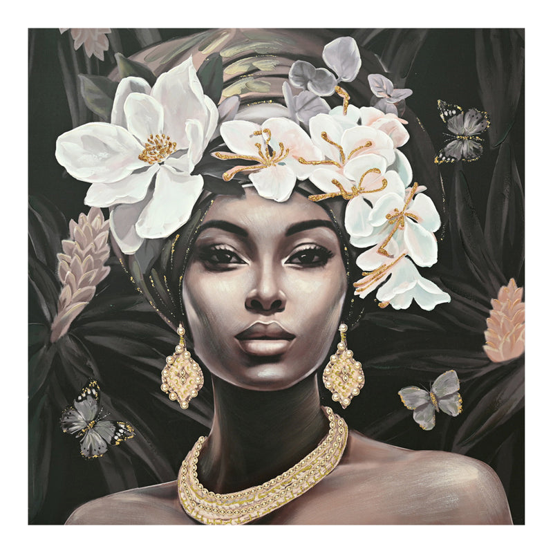 Πίνακας σε καμβά Beauty 3D Inart 100x3x100εκ - Image 1