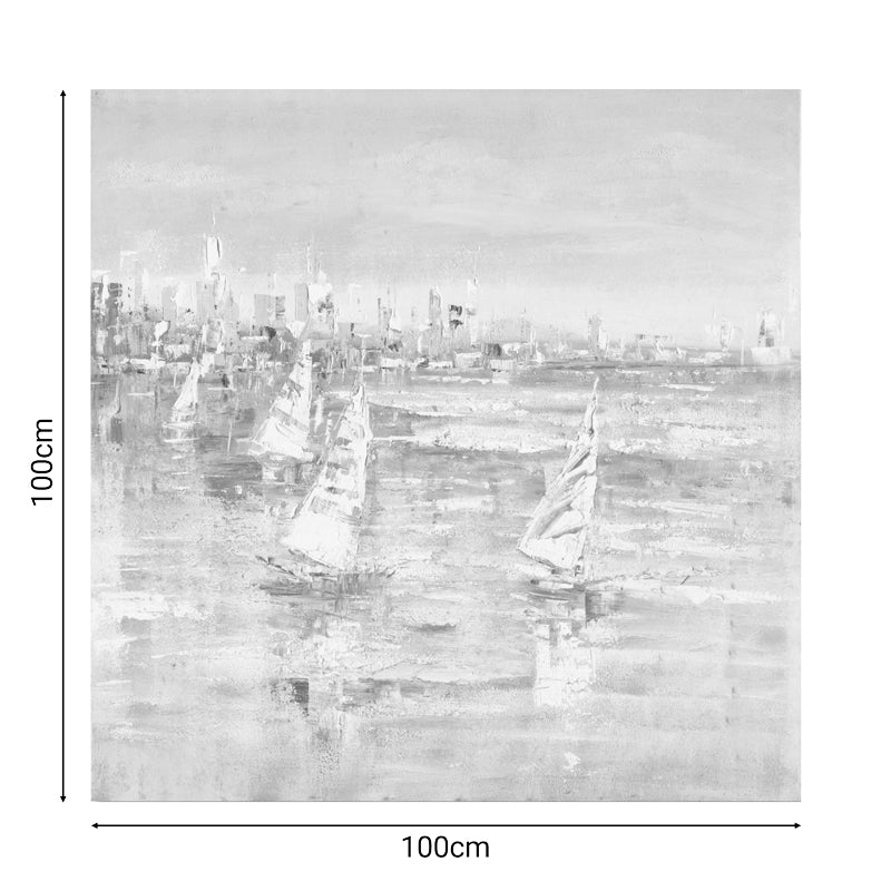 Πίνακας σε καμβά Watery Inart 100x3x100εκ - Pakobazaar
