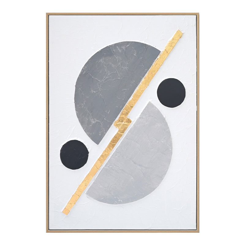 Πίνακας σε καμβά Geometric 3D Inart 52x4.5x72εκ - Image 1