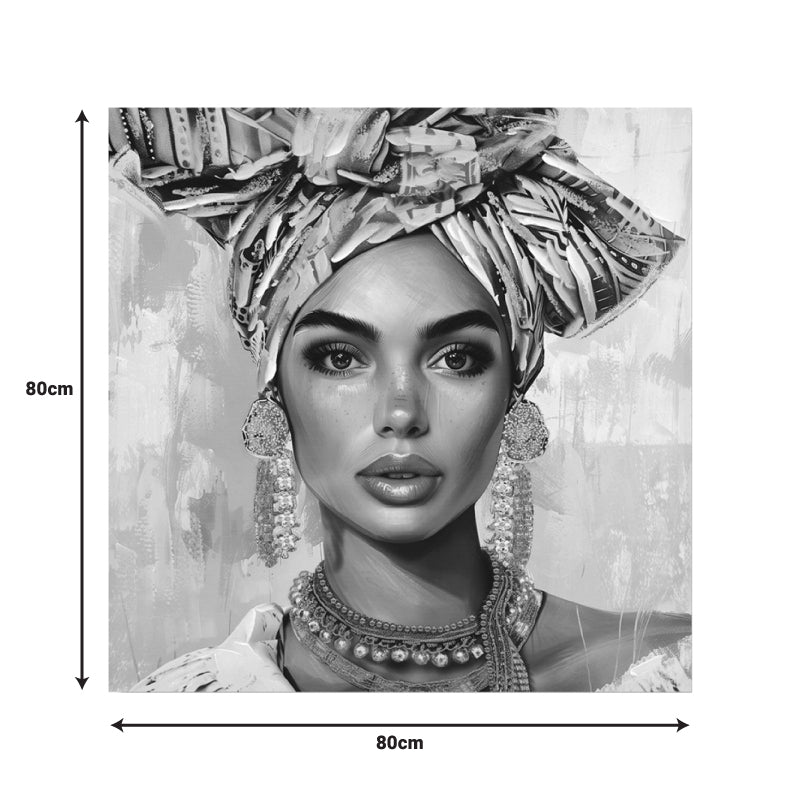 Πίνακας σε καμβά Turban Ι 3D Inart 80x3x80εκ - Pakobazaar
