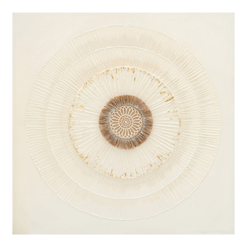 Πίνακας σε καμβά Circled 3D Inart 80x3x80εκ