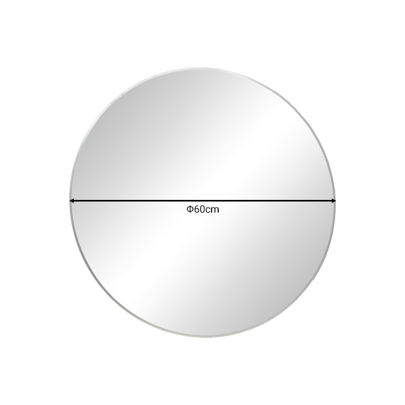 Καθρέπτης Nhaos  ασημί αλουμίνιο Φ60x2.5εκ - Pakobazaar