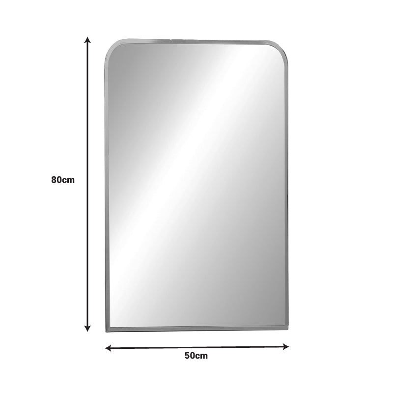Καθρέπτης Classy  ασημί αλουμίνιο 50x2.5x80εκ - Pakobazaar