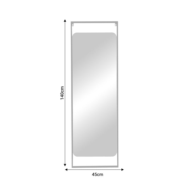 Καθρέπτης Piza  μαύρο μέταλλο 45x2x140εκ - Pakobazaar